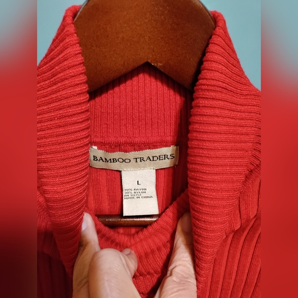 Bamboo Traders ribbed turtleneck sweater - Picture 3 of 3
